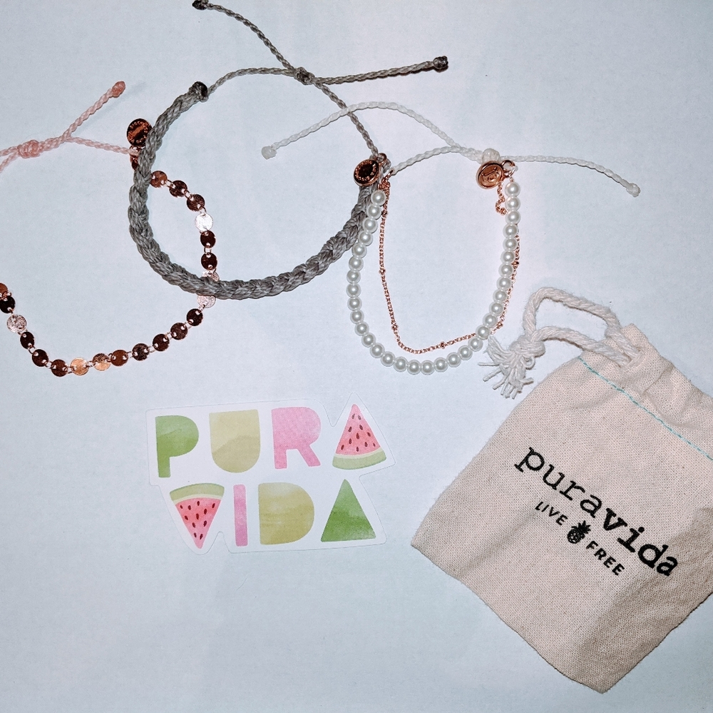 3 pack Pura Vida bracelets
